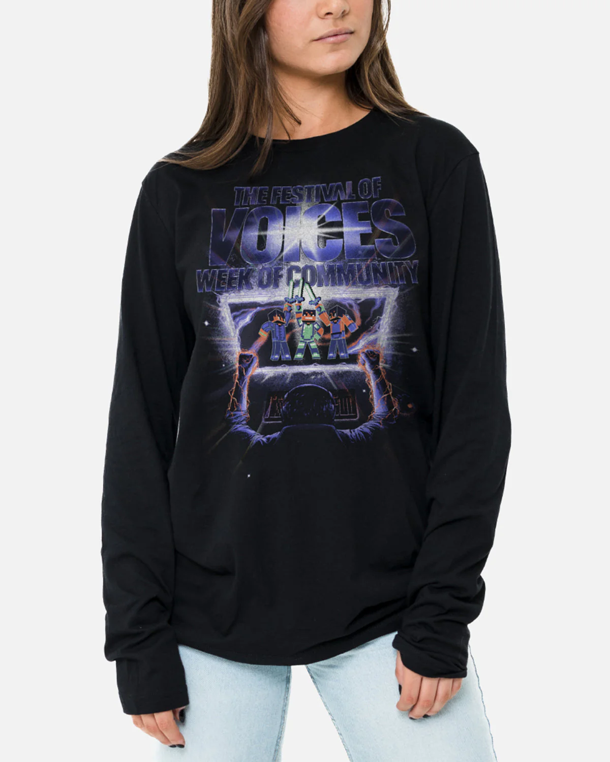 Festival of Voices Long Sleeve T-Shirt (Black) - Image 3