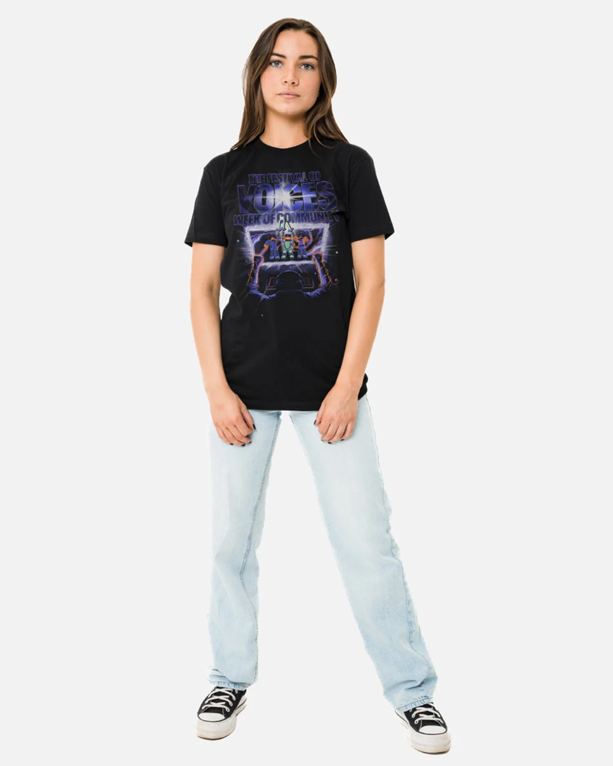 Festival of Voices T-Shirt (Black) - Image 5