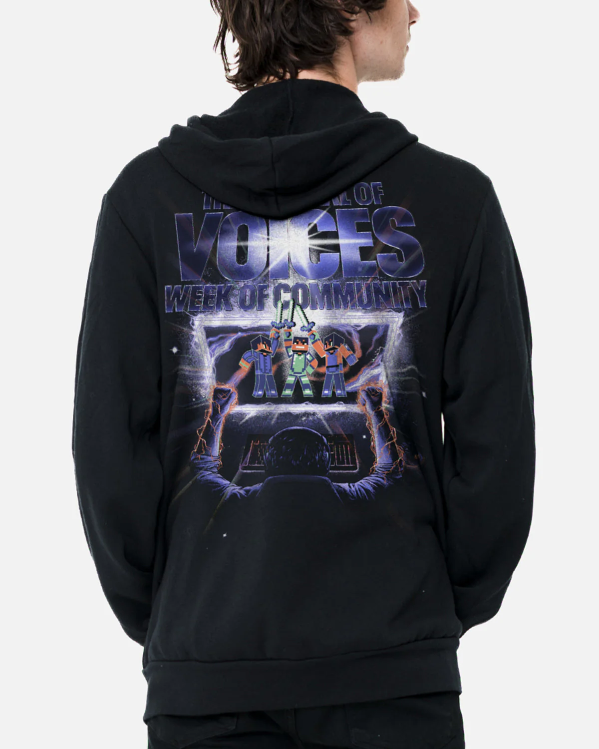 Festival of Voices Zip Up Hoodie (Black) - Image 3