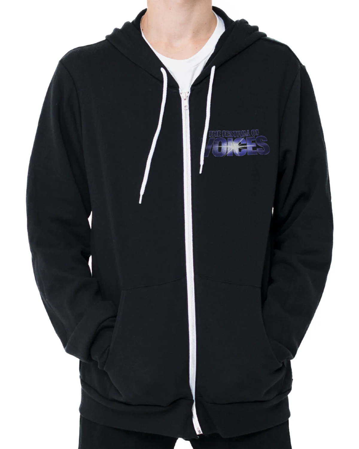 Festival of Voices Zip Up Hoodie (Black) - Image 4