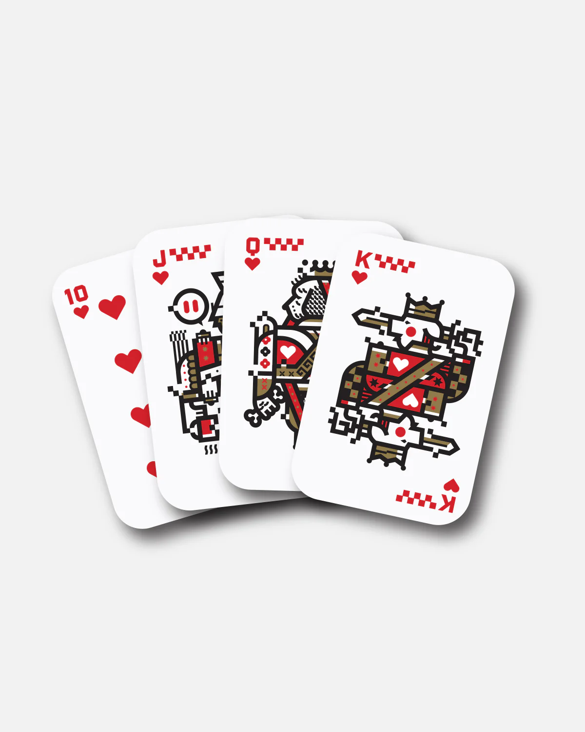 King Technoblade Playing Cards (Red/Metallic Gold Ink) - Image 2