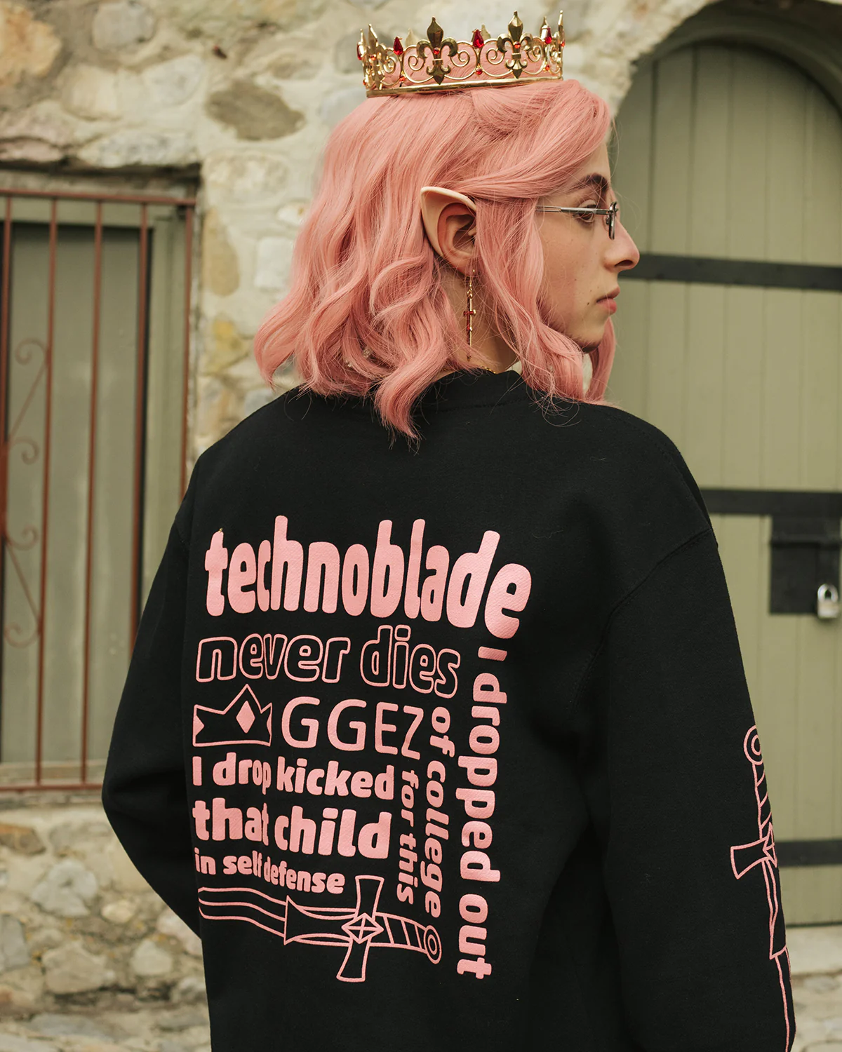 Techno Said It Crewneck Sweatshirt (Black) - Image 3