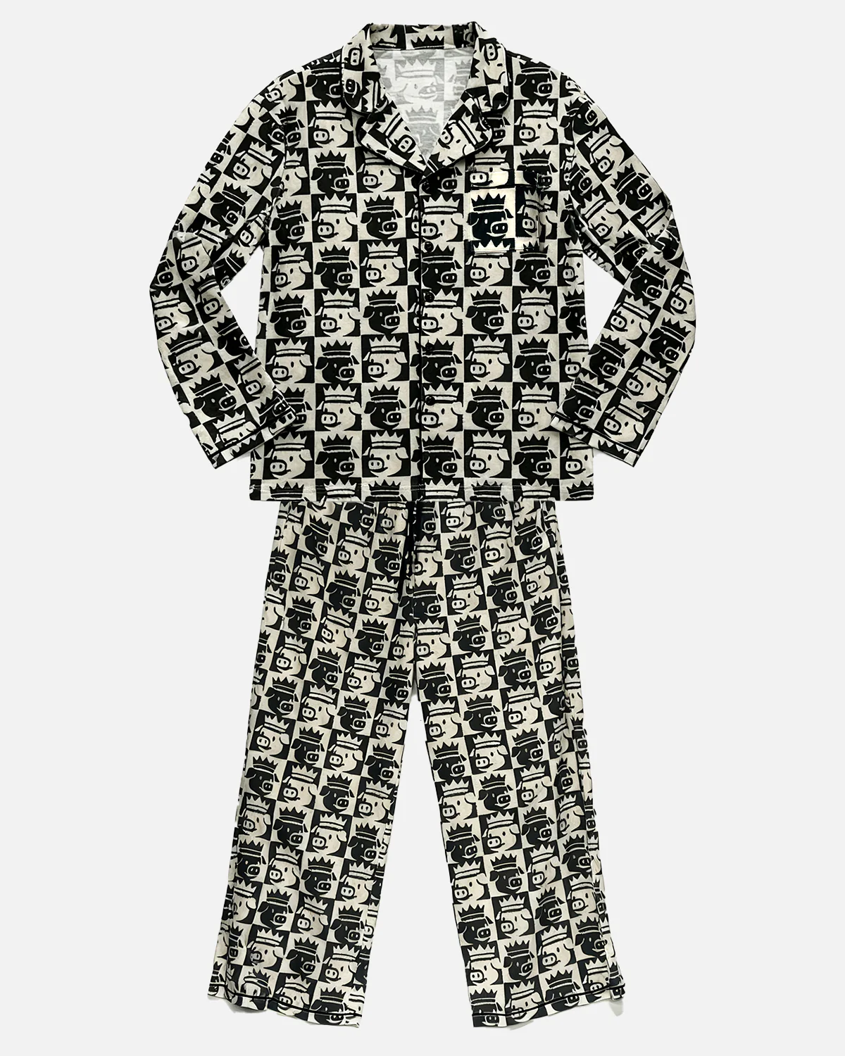 The King Pajama Set (Black/White) - Image 3